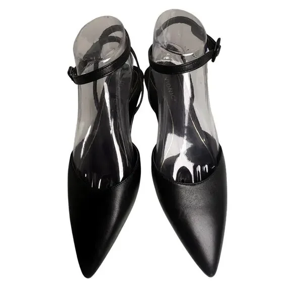 Vionic Womens Jacynda Black Kitten Heels Shoes Sz 8 Ankle Strap Pointed Toe EUC - Picture 7 of 16
